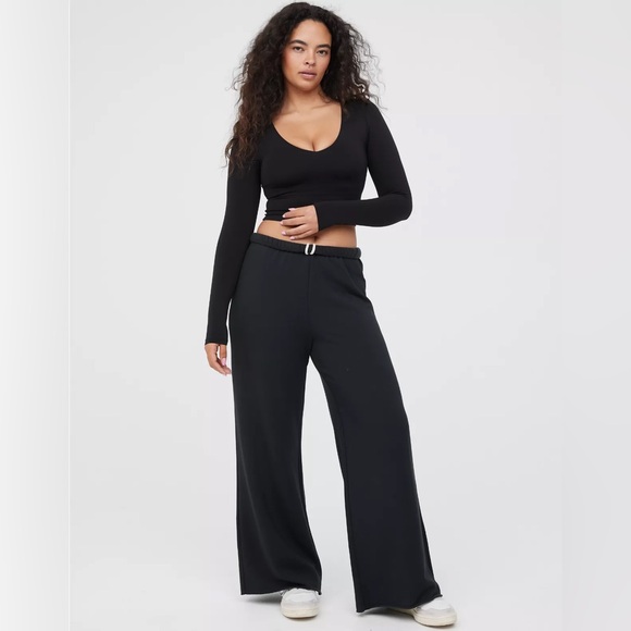 aerie Pants - Two Pairs of Aerie Offline Wide Leg Sweatpants // XL Short